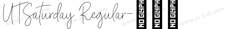 UTSaturday Regular字体转换